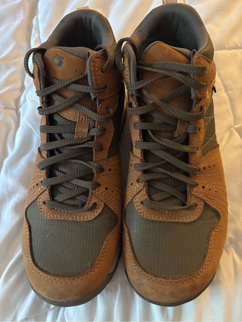 Oboz Women’s Brown and Olive Casual Lace-Up Hiking Boots